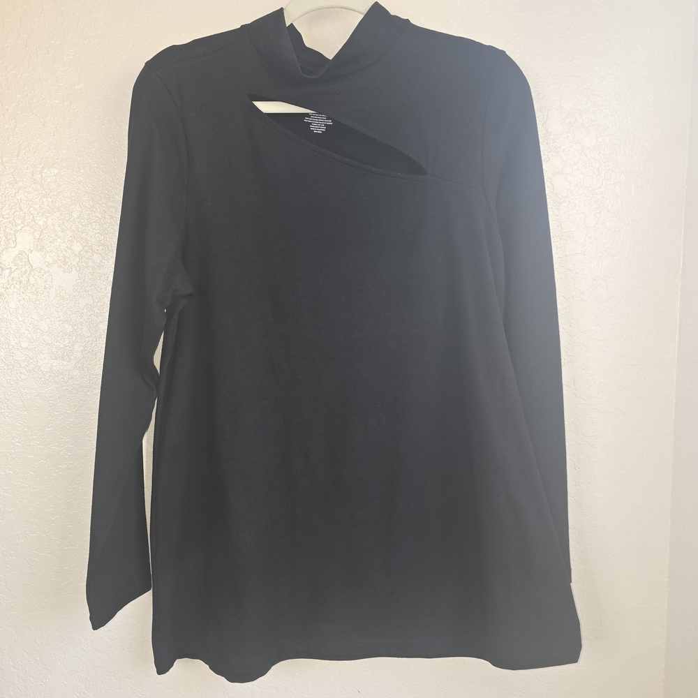 Torrid Black Cutout Blouse
